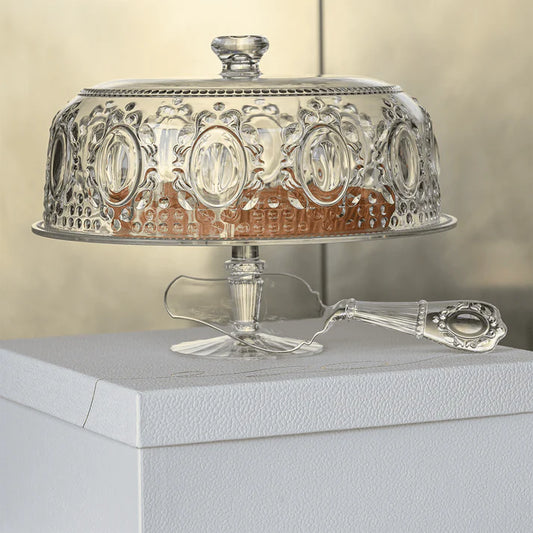 BACI MILANO SET ALZATA TORTA + PALETTA TORTA BAROQUE & ROCK ANNIVERSARY