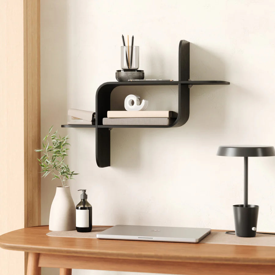 UMBRA MONTAGE WALL SHELF (BLACK)