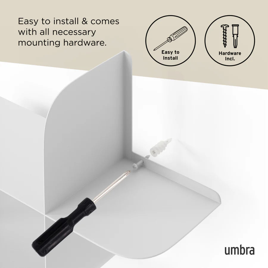 UMBRA MONTAGE METAL WALL SHELVES , SET OF 2