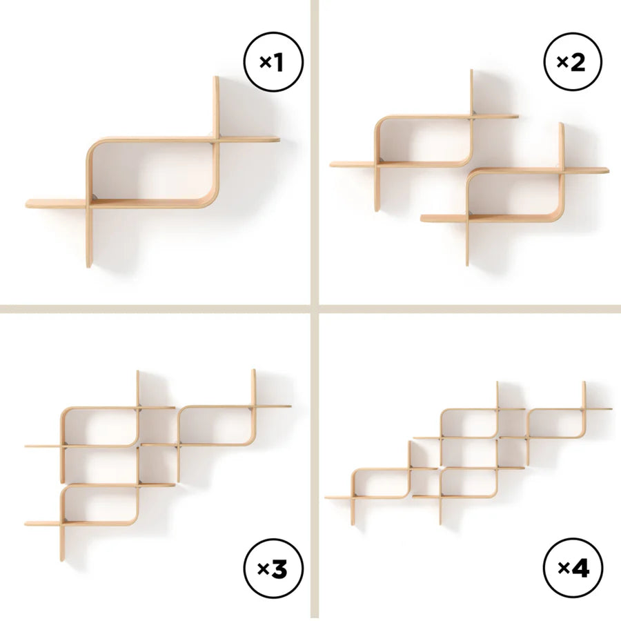 UMBRA MONTAGE WALL SHELF (NATURAL)
