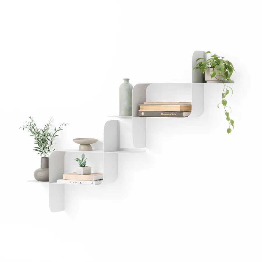 UMBRA MONTAGE METAL WALL SHELVES , SET OF 2