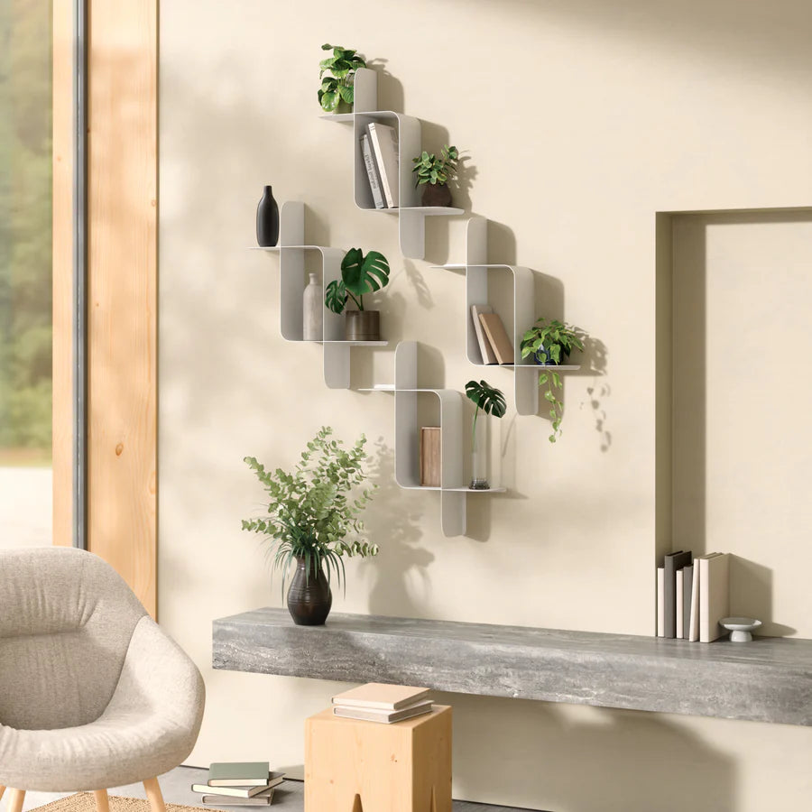 UMBRA MONTAGE METAL WALL SHELVES , SET OF 2