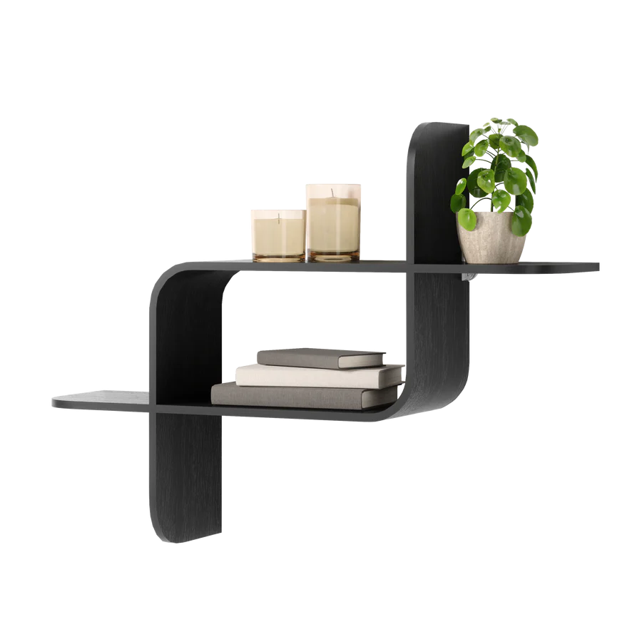 UMBRA MONTAGE WALL SHELF (BLACK)