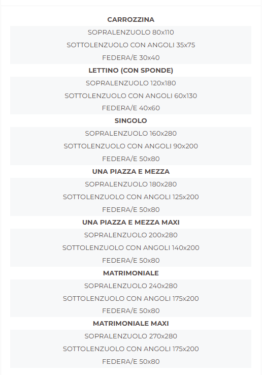 GABEL COMPLETO LENZUOLO ANTEO