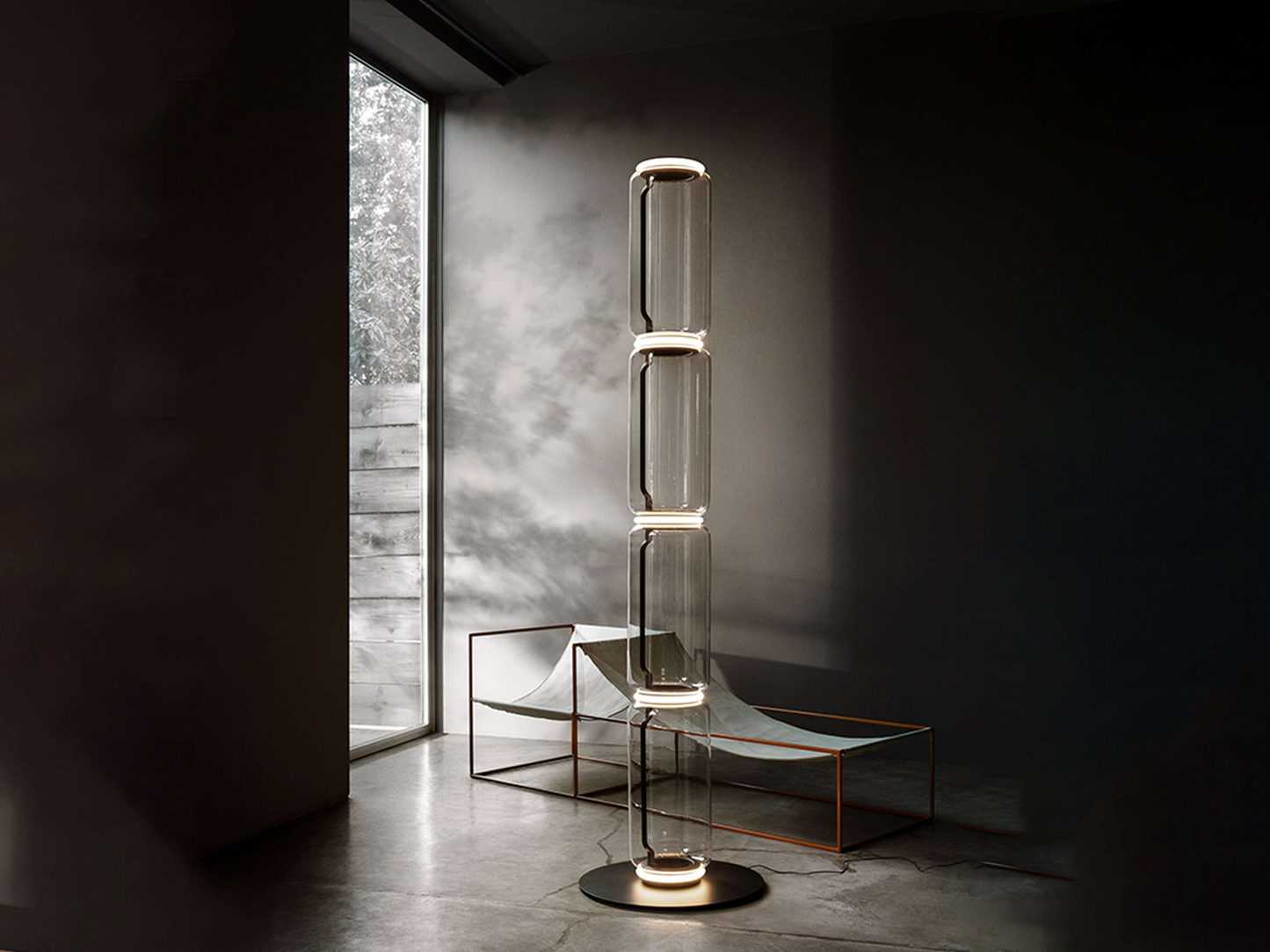 FLOS NOCTAMBULE FLOOR 4 HIGH CYLINDER BIG BASE
