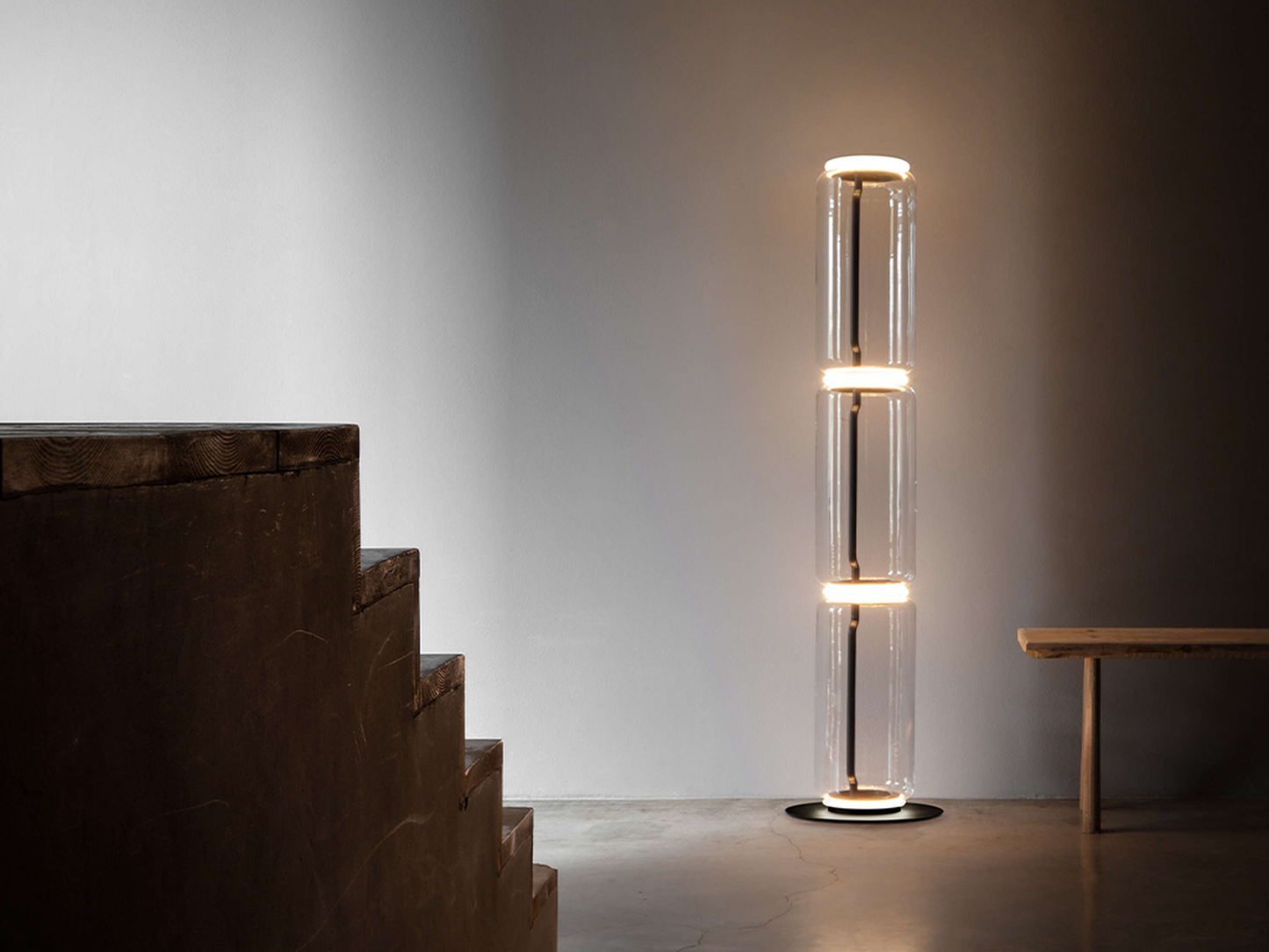 FLOS NOCTAMBULE FLOOR 4 HIGH CYLINDER BIG BASE