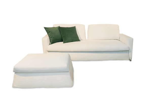 DIVANO CON POUF OCCASIONE