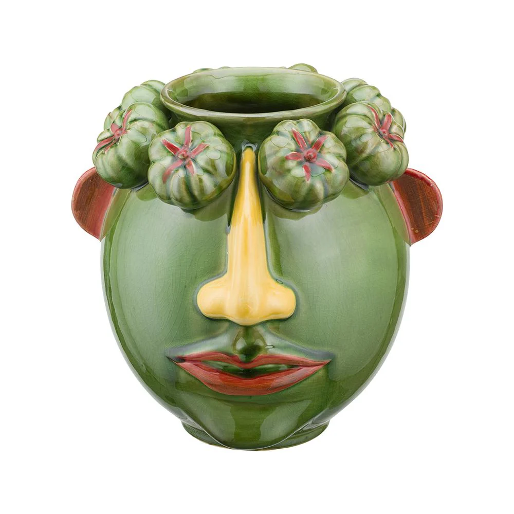 RITUALI DOMESTICI ARCIBOLDO VASO M VERDE IN PORCELLANA 27X25X25,5H