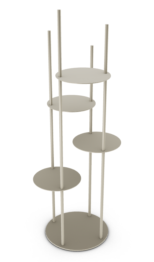 CALLIGARIS CIRCLES TOTEM D.55.5 H146 PEARL BEIGE OPACO IN STOCK