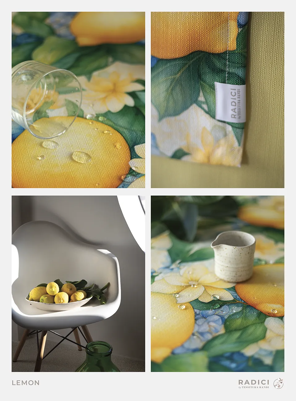 TESSITURA RANDI TOVAGLIA ANTIMACCHIA RADICI LEMON