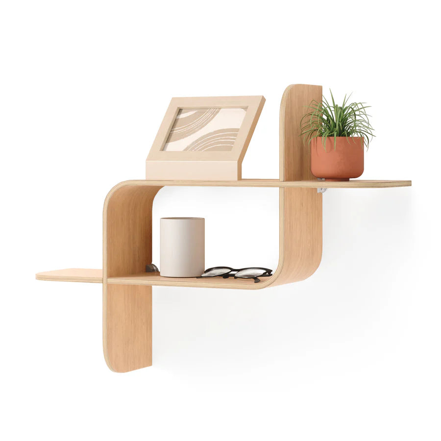 UMBRA MONTAGE WALL SHELF (NATURAL)