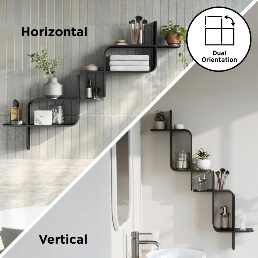 UMBRA MONTAGE WALL SHELF (BLACK)