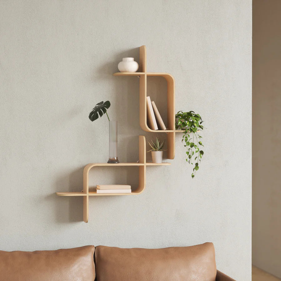 UMBRA MONTAGE WALL SHELF (NATURAL)