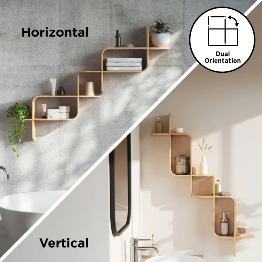 UMBRA MONTAGE WALL SHELF (NATURAL)