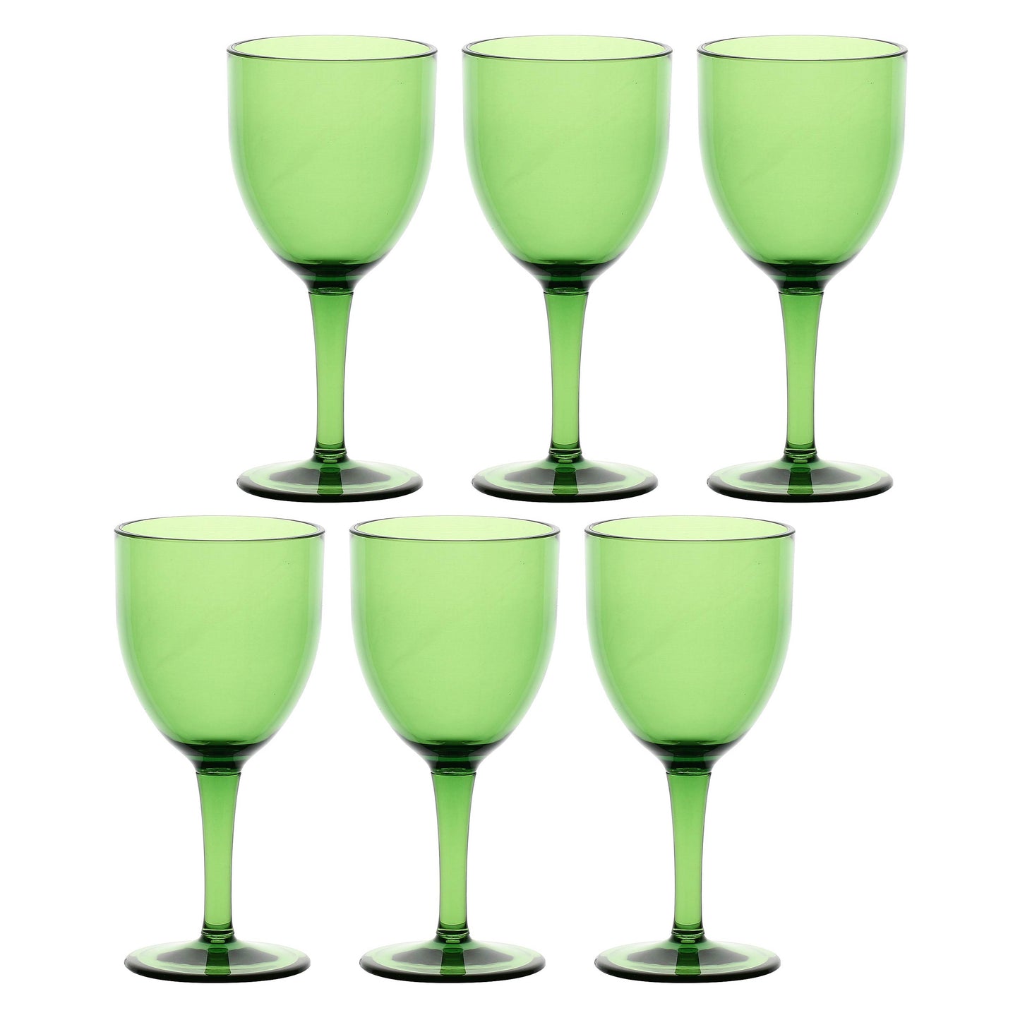 ROSE E TULIPANI SET 6 BICCHIERI VINO FIABA IN POLICARBONATO