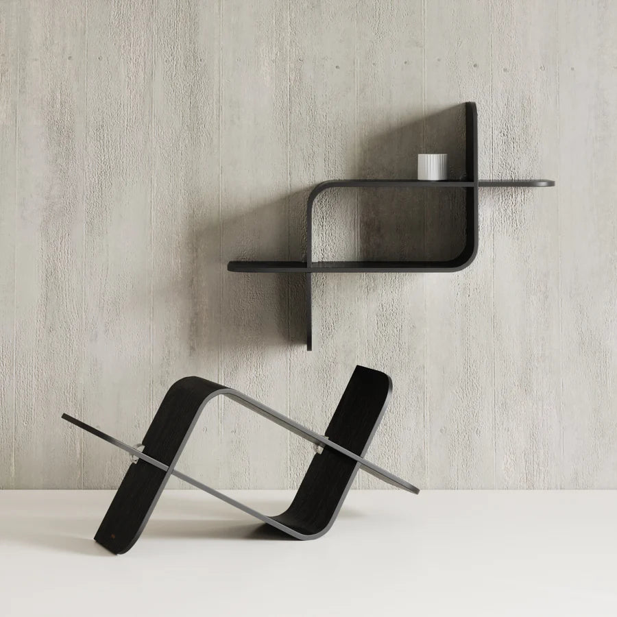 UMBRA MONTAGE WALL SHELF (BLACK)