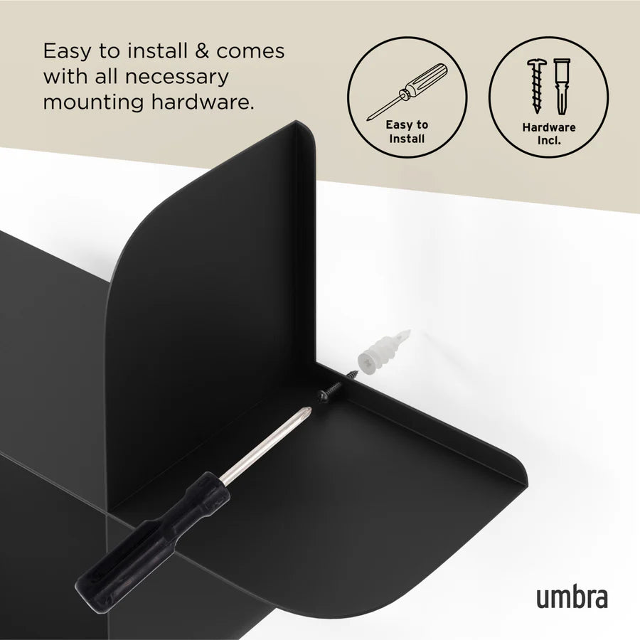 UMBRA MONTAGE METAL WALL SHELVES , SET OF 2