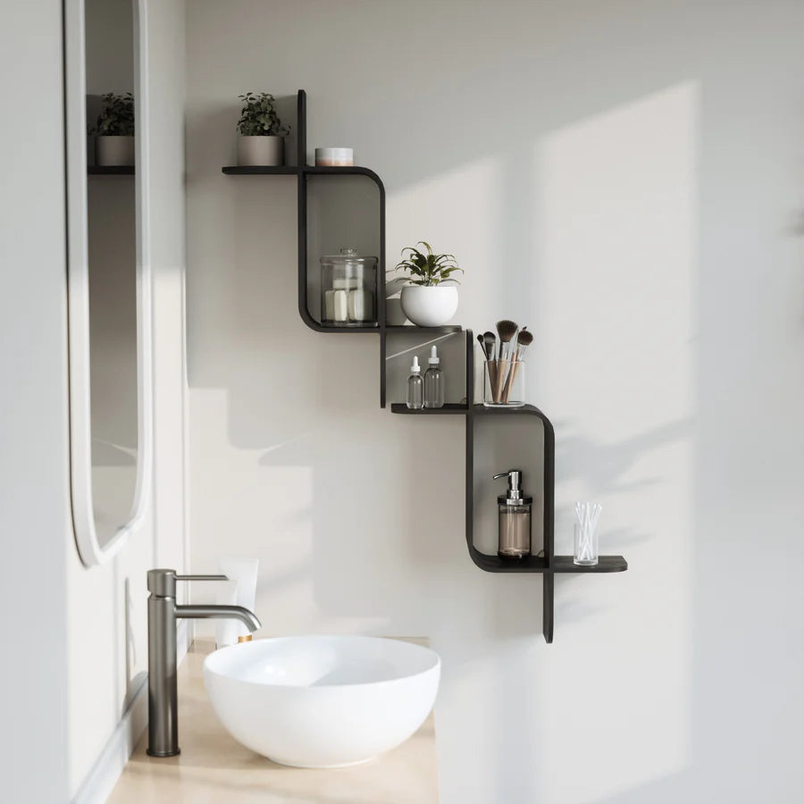 UMBRA MONTAGE WALL SHELF (BLACK)