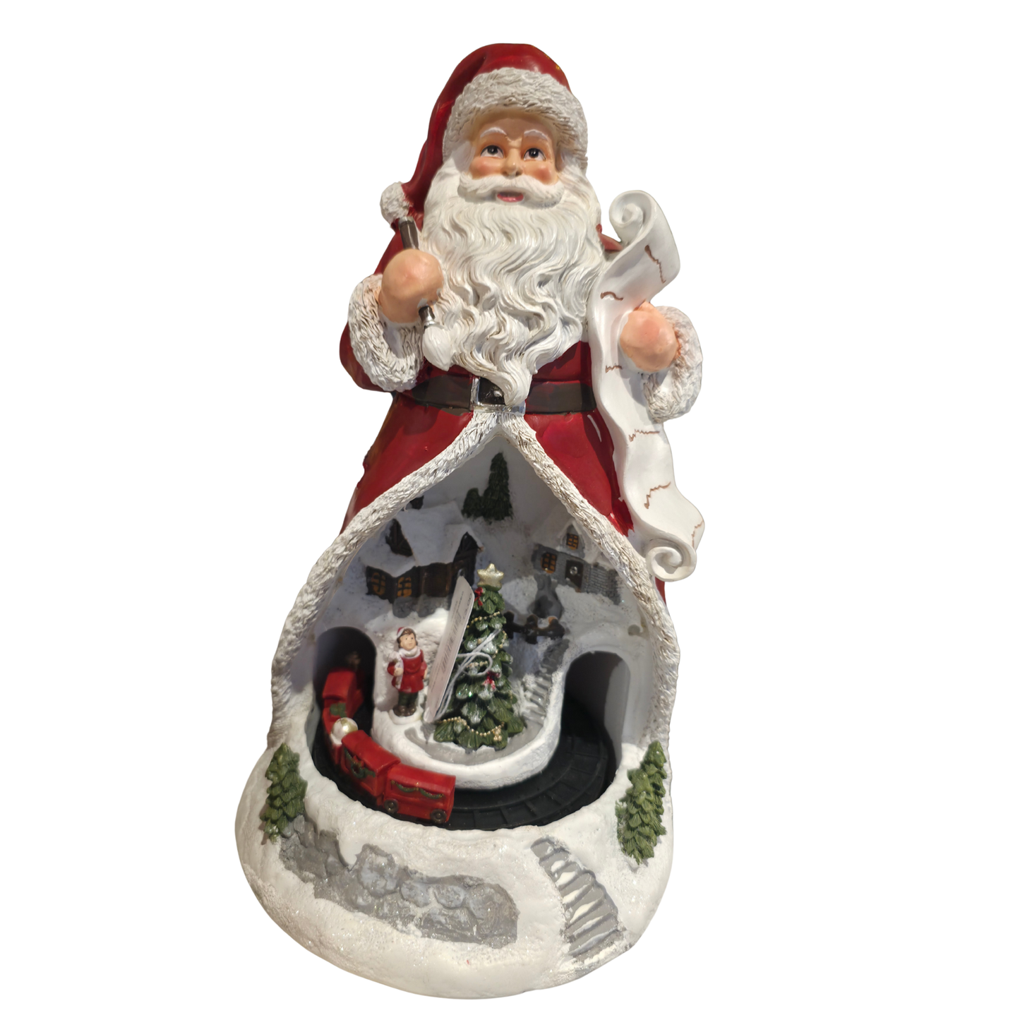 CARILLON BABBO NATALE PAESAGGIO 18X29CM IN STOCK