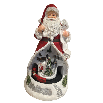 CARILLON BABBO NATALE PAESAGGIO 18X29CM IN STOCK