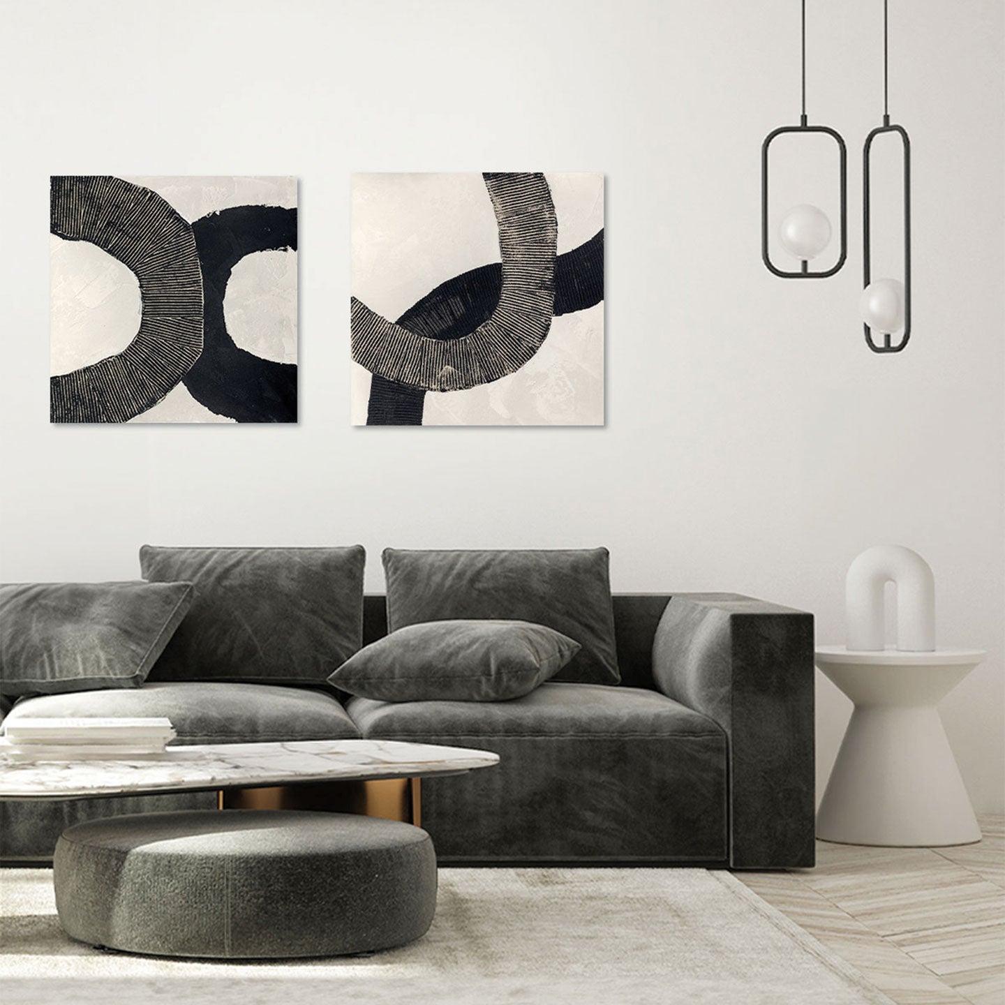 AGAVE QUADRI BLACK LINES  (VISTA 3D)