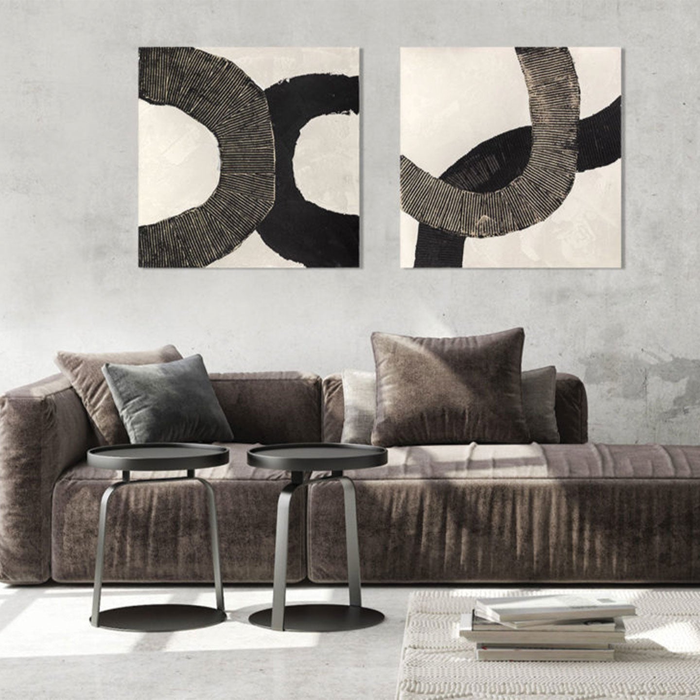 AGAVE QUADRI BLACK LINES  (VISTA 3D)