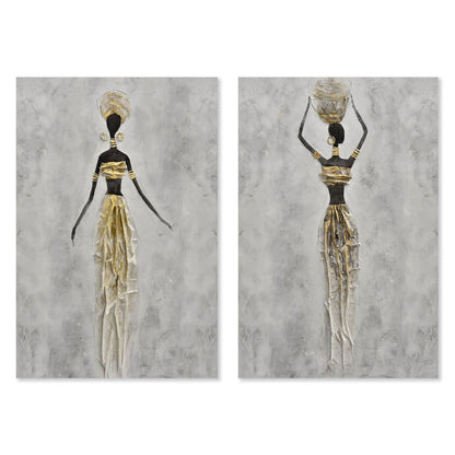 AGAVE QUADRI RITRATTO D'AFRICA - SET 2 PZ. (VISTA 3D)