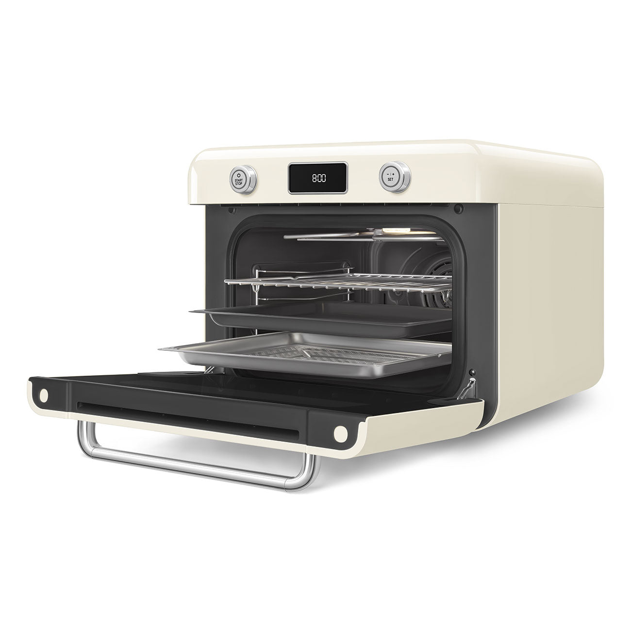 SMEG FORNO COMBINATO A VAPORE DA APPOGGIO COLORE PANNA
