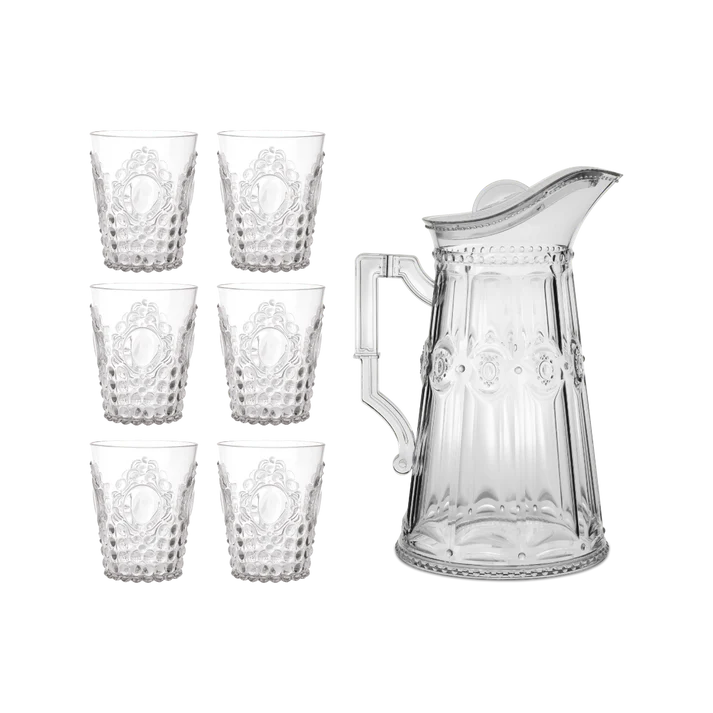 BACI MILANO SET 6 BICCHIERI ACQUA + BROCCA 2 LITRI BAROQUE & ROCK ANNIVERSARY