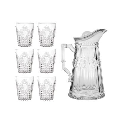 BACI MILANO SET 6 BICCHIERI ACQUA + BROCCA 2 LITRI BAROQUE & ROCK ANNIVERSARY