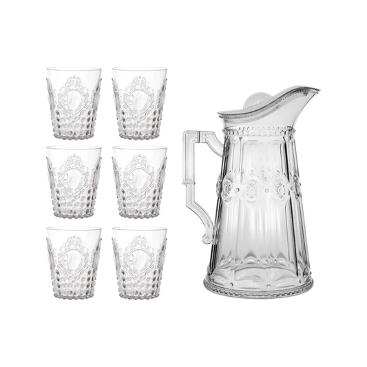BACI MILANO SET 6 BICCHIERI ACQUA + BROCCA 2 LITRI BAROQUE & ROCK ANNIVERSARY