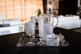BACI MILANO SET 6 VERRES À EAU CHIC &amp; ZEN ACRYLIQUE TRANSPARENT