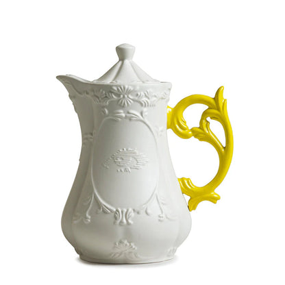 SELETTI I-WARES I-TEAPOT TEIERA CON MANICO IN PORCELLANA - ORO