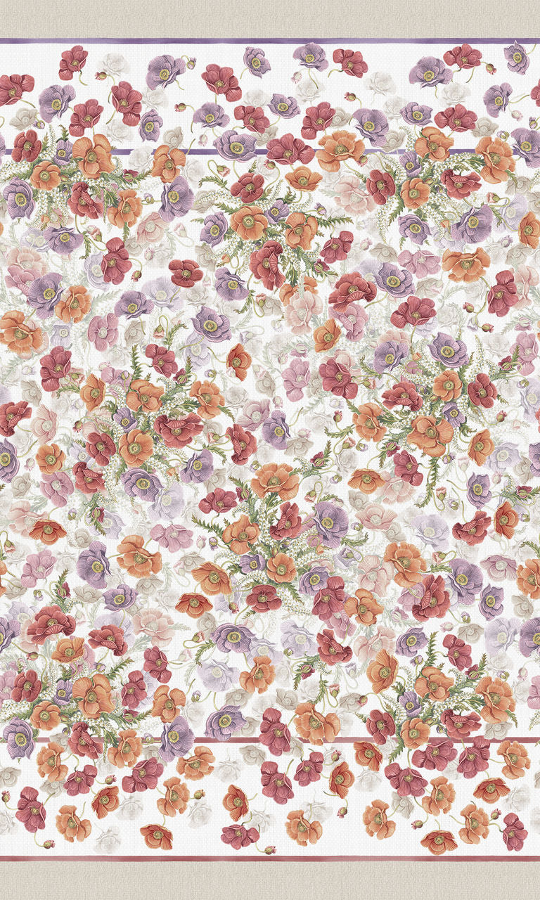 TISSAGE TOSCANE TELERIE MEZZERO COQUELICOT 