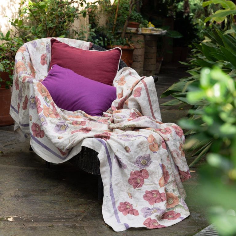 TISSAGE TOSCANE TELERIE MEZZERO COQUELICOT 