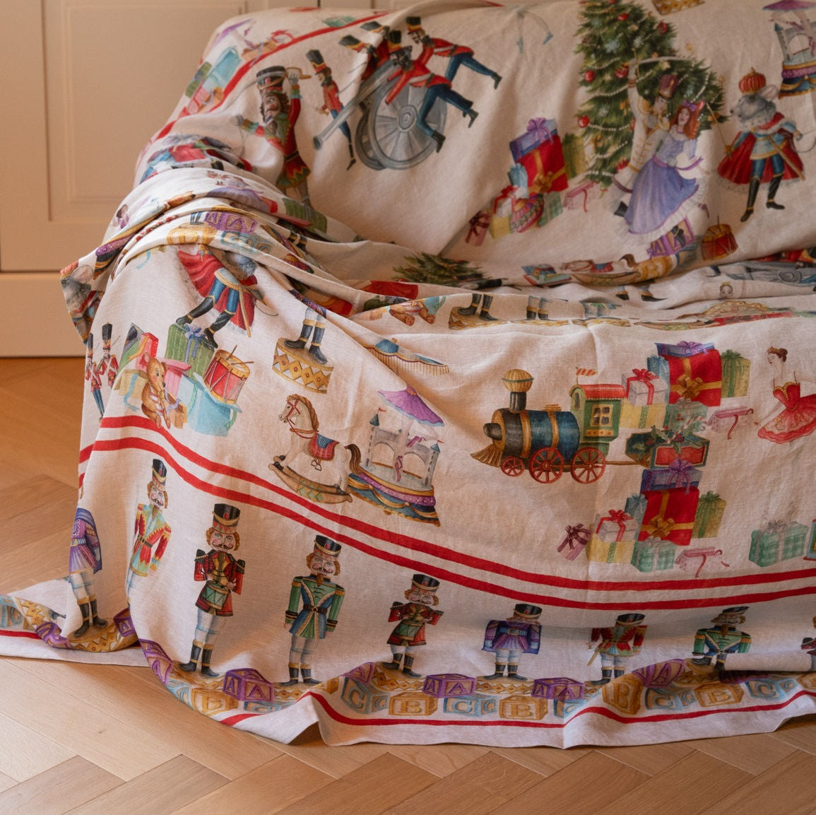 TISSAGE TOSCAN TELERIE MEZZERO CASSE-NOISETTE 