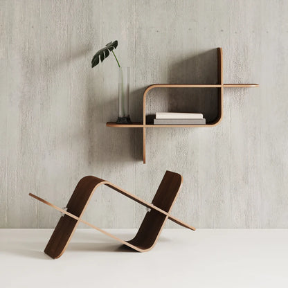 UMBRA MONTAGE WALL SHELF (LIGHT WALNUT)