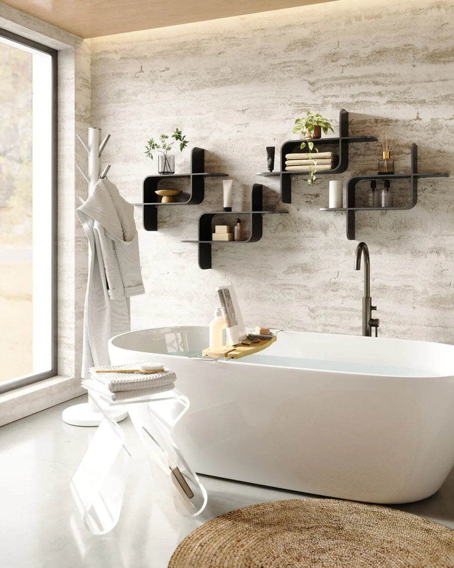 UMBRA MONTAGE WALL SHELF (BLACK)
