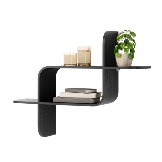 UMBRA MONTAGE WALL SHELF (BLACK)