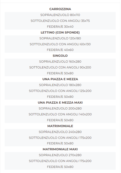 GABEL COMPLETO LENZUOLO ANTEO