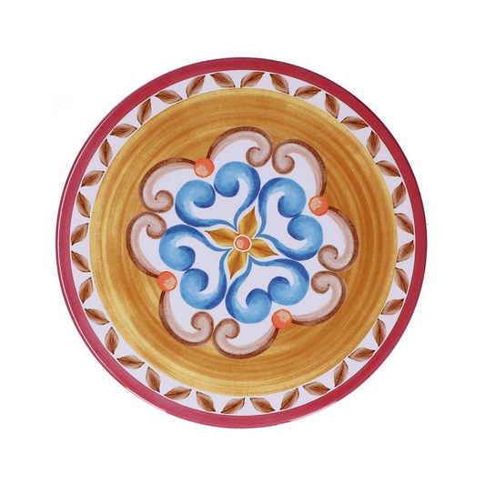 ROSE E TULIPANI SOTTOPENTOLA 20CM CERAMICA BORGO