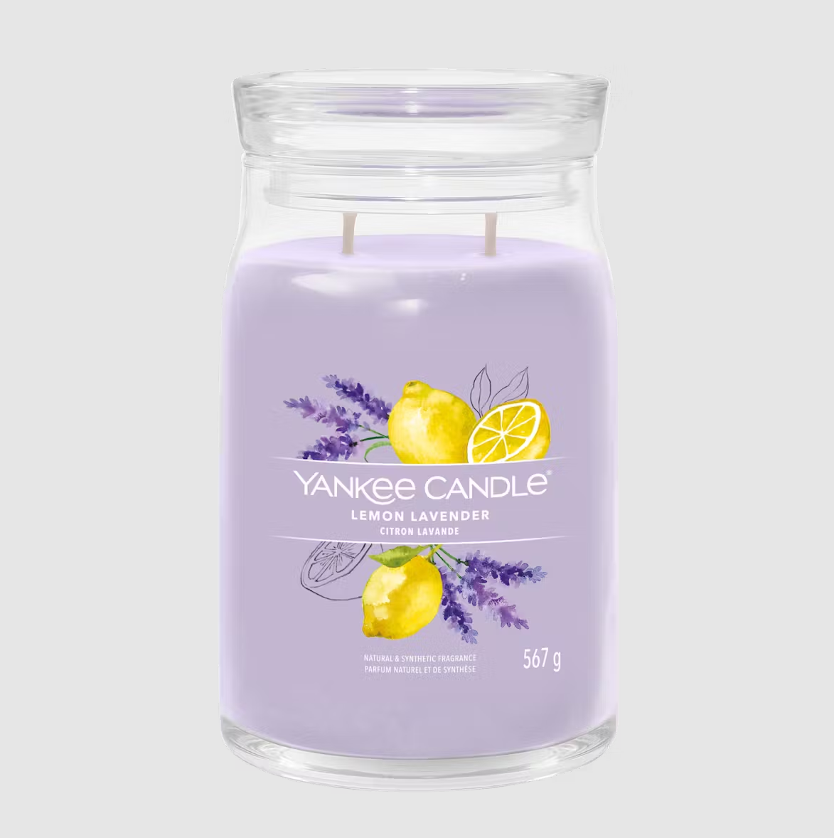 BOUGIE YANKEE CANDLE GLACÉE CITRON LAVANDE (DIFFÉRENTS STYLES) 