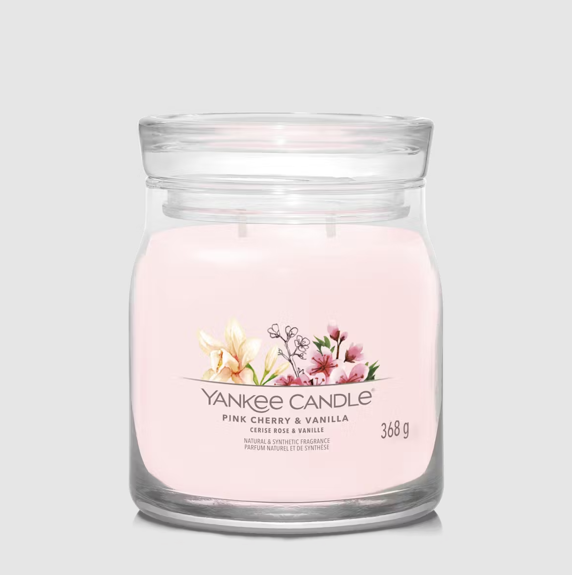 Bougie Yankee Cherry Rose et Vanille (différents styles) 