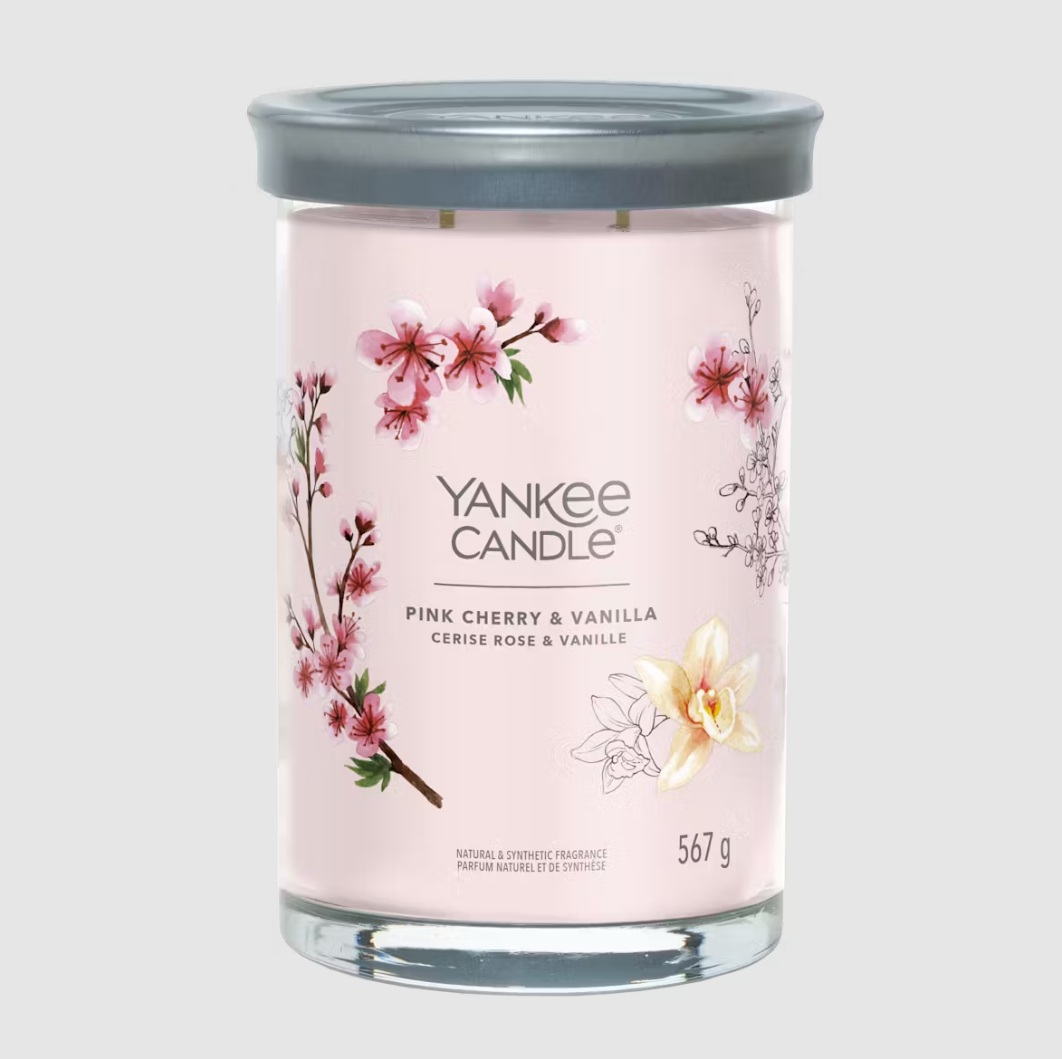 Bougie Yankee Cherry Rose et Vanille (différents styles) 