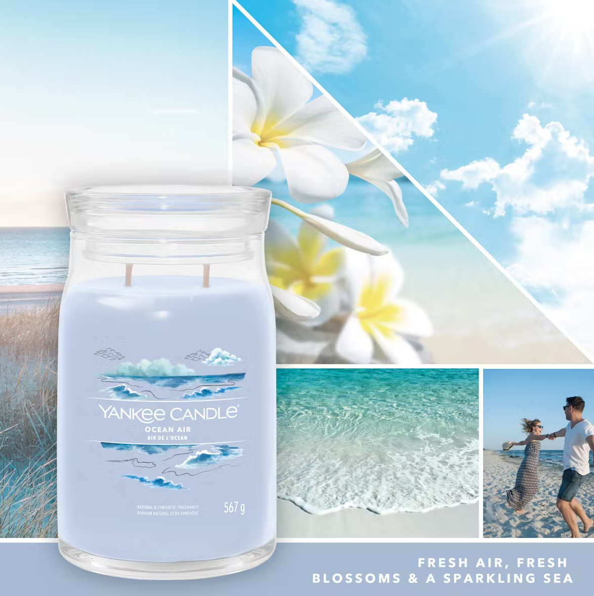 YANKEE CANDLE OCEAN AIR (VARIOUS STYLES) 