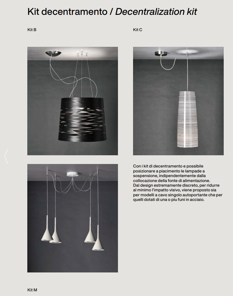 FOSCARINI KIT DECENTRAMENTO 140