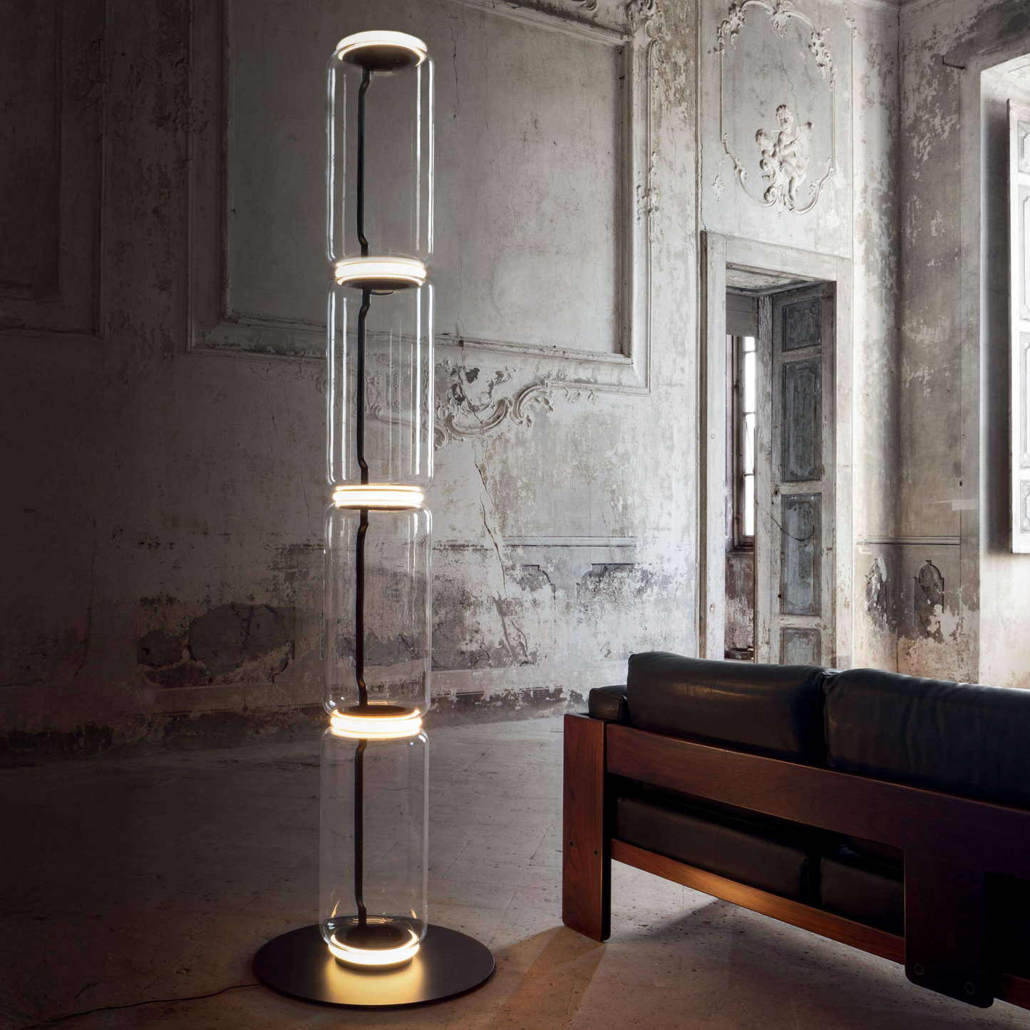 FLOS NOCTAMBULE FLOOR 4 HIGH CYLINDER BIG BASE