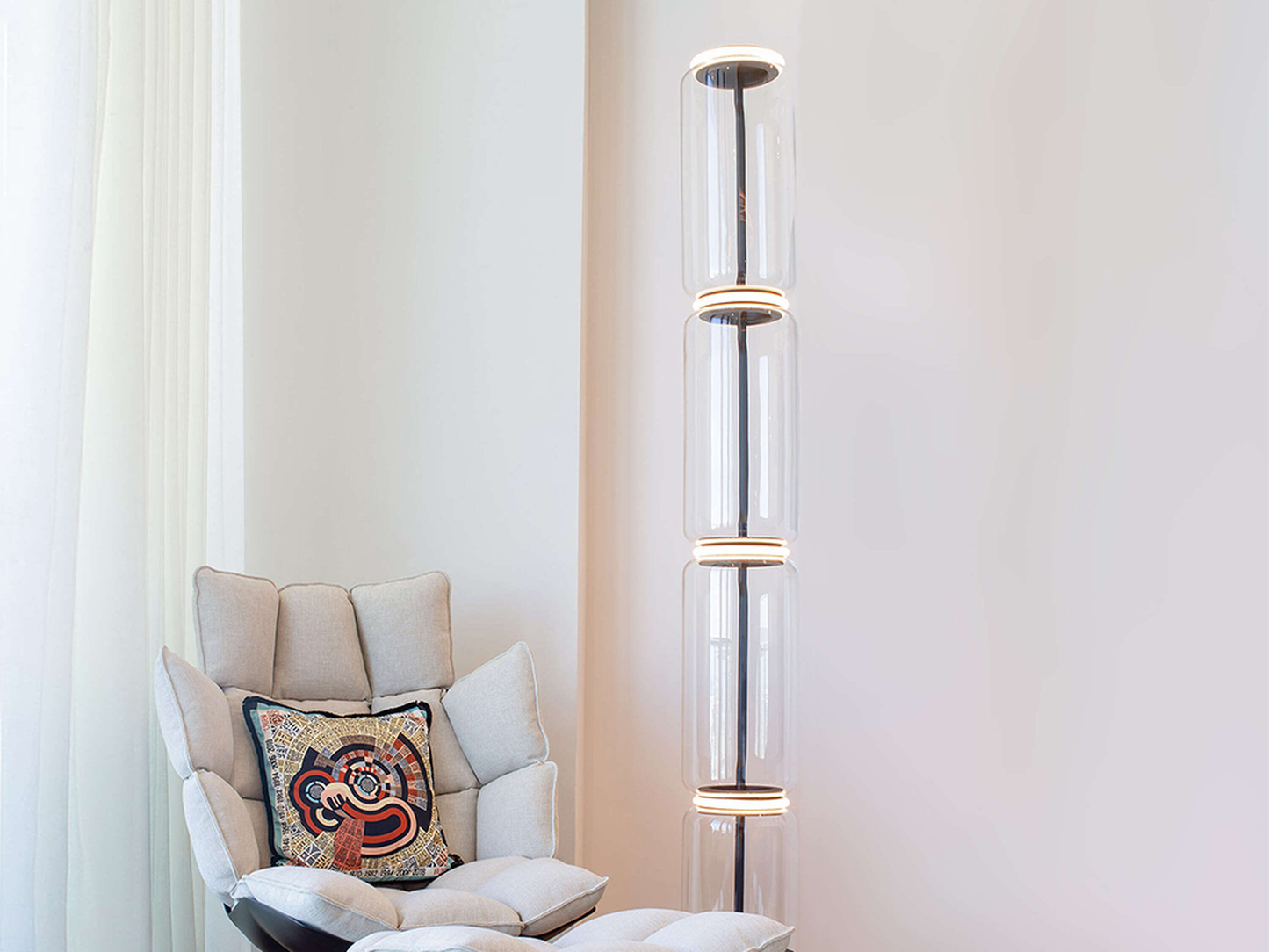 FLOS NOCTAMBULE FLOOR 4 HIGH CYLINDER BIG BASE