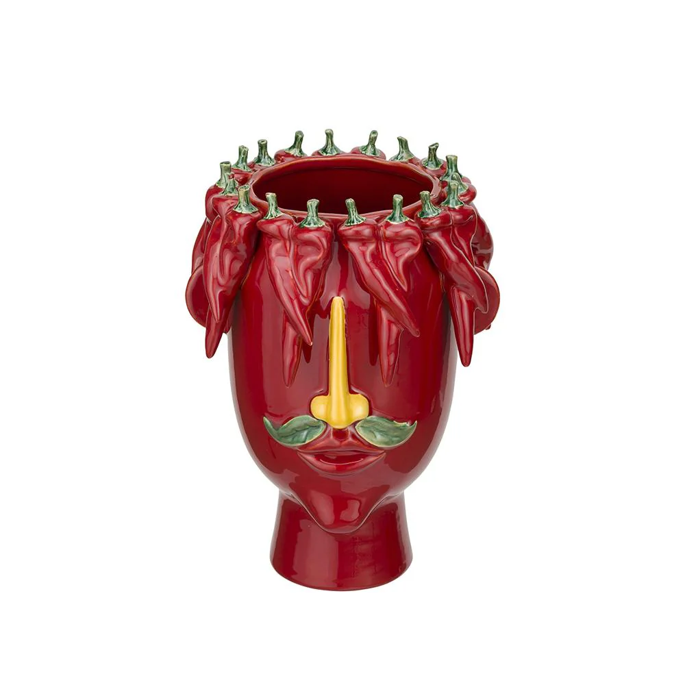 RITUALI DOMESTICI ARCIBOLDO VASO L ROSSO IN PORCELLANA 22,5X22,5X32H