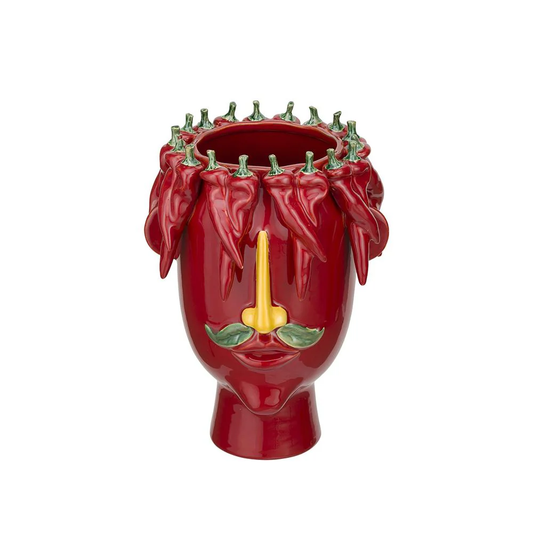 RITUALI DOMESTICI ARCIBOLDO VASO L ROSSO IN PORCELLANA 22,5X22,5X32H